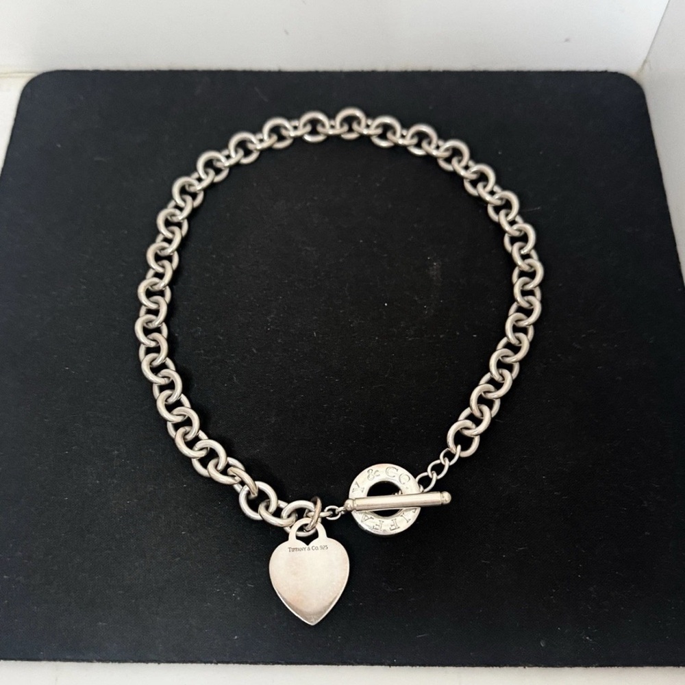 Tiffany & Co. Silver Heart Charm Necklace